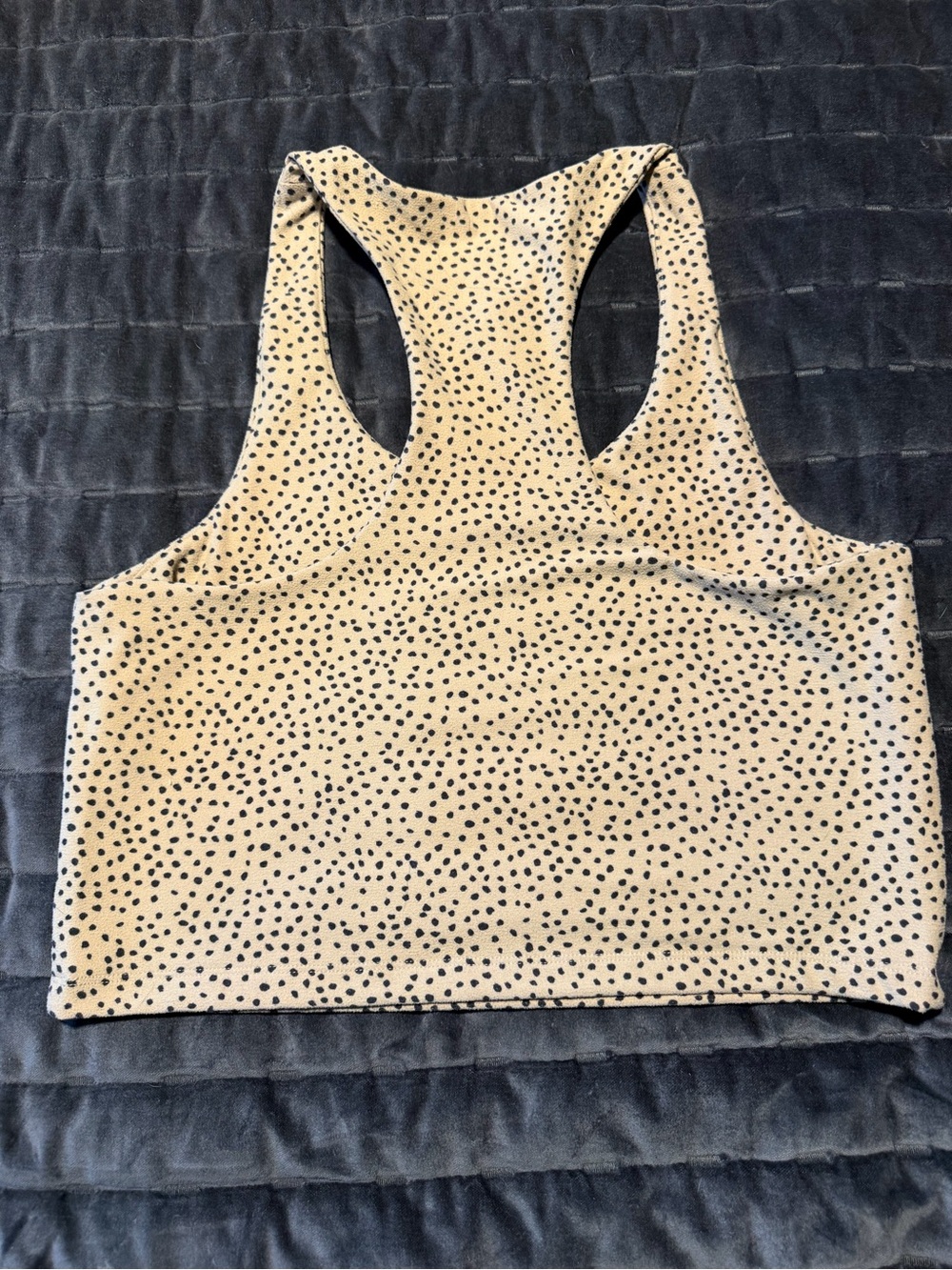 Abercrombie & Fitch Cream spotted Racerback Tank
